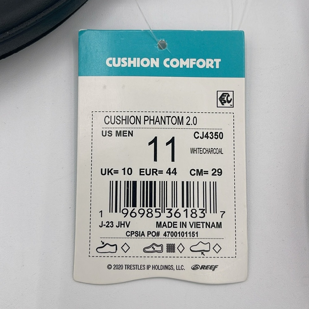 Reef Cushion Phantom 2.0, white/charcoal - Picture 2 of 9